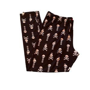 Bongo Leggings Women's 3X Skull and Crossbones